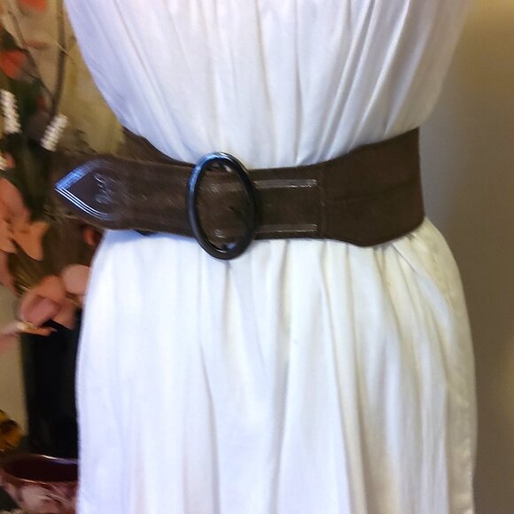 VTG NWOT NOA NOA Vintage Belts Camel Light Brown Genuine Leather Suede Belt - Picture 8 of 13